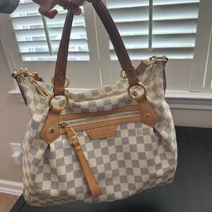 Louis Vuitton Evora MM Damier Azur with tag and dust bag